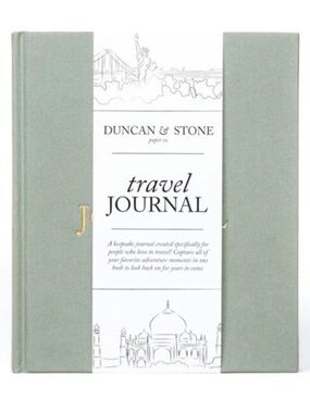 Travel Journal Sage Green by Duncan & Stone – World Trip Adventure Book new